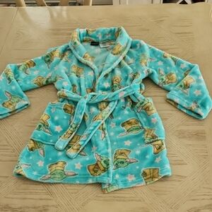 Star Wars Baby Yoda Kids Plush Robe Size 6X